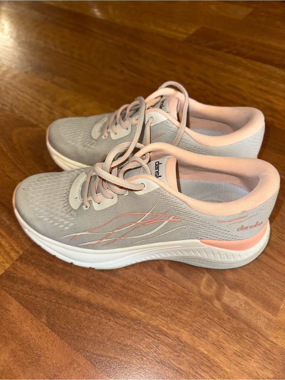 Dansko Gray and Pink Women's Mesh Walking Sneakers
